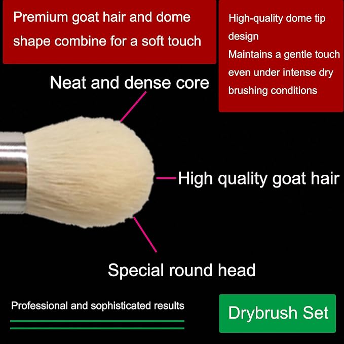 Sdanart Drybrush Set Hobby Drybrush Paint Brush, Detail Paint Brush Set - Image 6