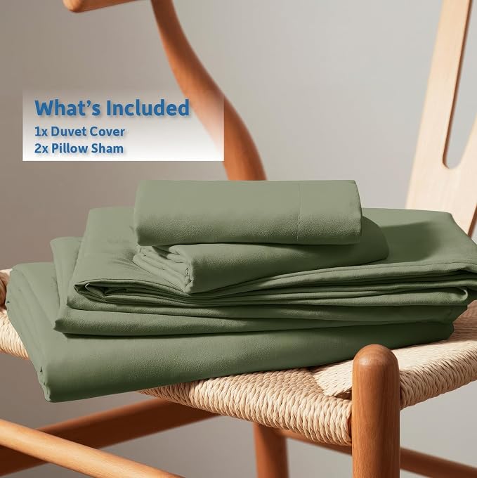 Nestl Olive Green California King Duvet Cover Sets - Image 9