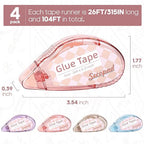 Secopad Scrapbook Tape, 4 Pack Double Sided Tape Roller - Image 5