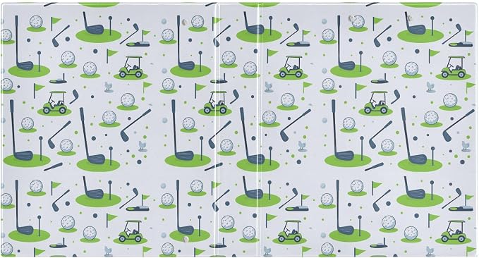 Golf White Round Ring Binders 1.5 Inch Sports Ball 3 Ring Clipboard Binder - Image 2
