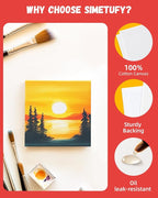 Simetufy 72 Pcs 4x4inch Mini Canvas Boards - Image 6