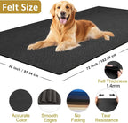 XSEINO Black Large Felt Fabric 72" X 36 ", 1.4 mm Thick Soft Felt Fabric Sheet - Image 2
