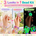6 Boxes Bracelet Making Kit Pony Beads, 6x9mm Kandi Rave & Hair Beads Set - Image 3
