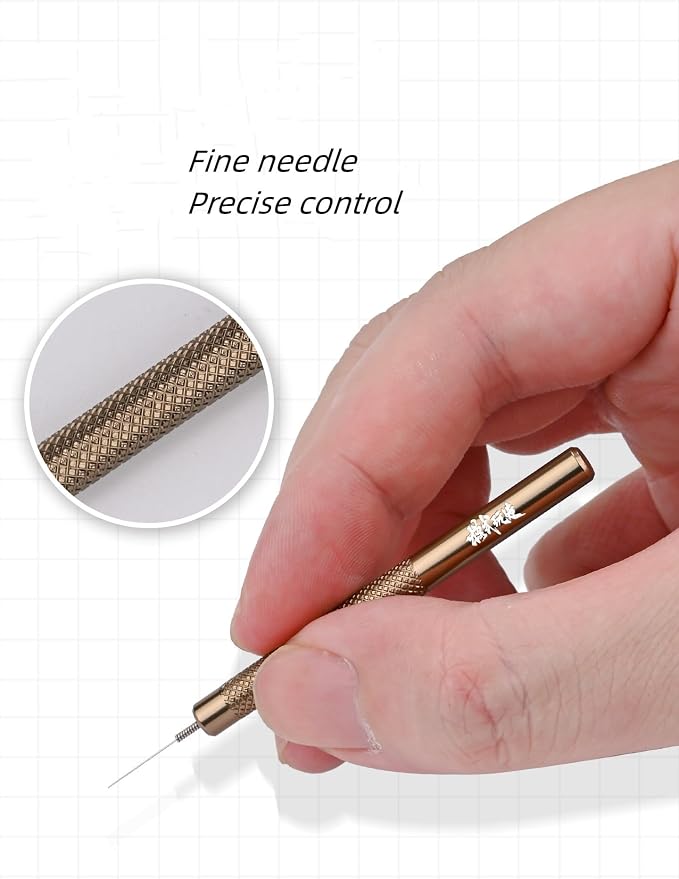 ANSAI 3-Piece 3 Colors Mini Precision Hobby Tool Set, Metal Applicator Needles - Image 3