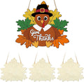 Paintable Thanksgiving Ornaments 3 Sets, Wooden Turkey Ornaments to Paint by Sereliy