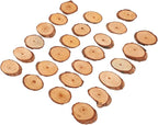 Rustic Unfinished Wooden Ornament Craft Kit 25 Piece DIY Blank Set - Image 7