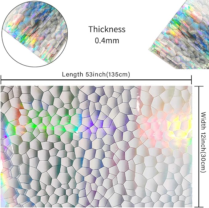 HYANG Transparent Football PVC Super Clear Holographic Vinyl Faux Leather - Image 4