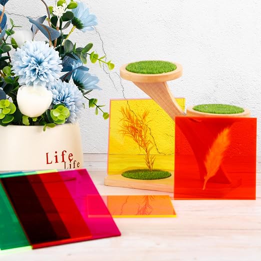 Geetery 30 Pcs Colored Acrylic Sheets, Plastic Boards - Image 2