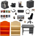 1:12 Scale Dollhouse Furniture, Miniature Office Furniture Set, 80+ Pcs - Image 5