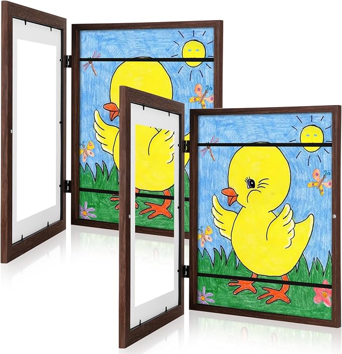 2-Pack Kids Art Frames, 11x14 Front Opening Kids Artwork Frames Changeable by GULETHUN