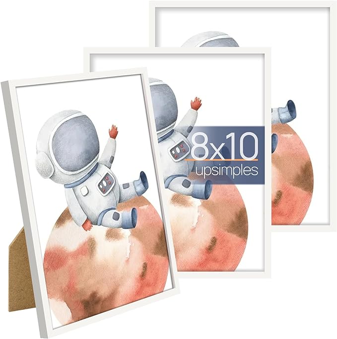 upsimples 8x10 Picture Frame Set of 3, Made of High Definition Glass by upsimples