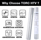 TORC Silver Glitter HTV Heat Transfer Vinyl Roll 12 inch x 5 ft Iron on Vinyl - Image 3