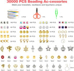 Redtwo 30000 Pcs Clay Beads Bracelet Making Kit, 9 Boxes 192 Colors Friendship - Image 3