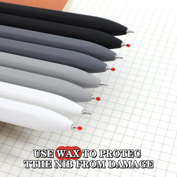 Piochoo Black Gel Pens, Nurse Aesthetic Cute Office School Supplies, Gifts - Image 8