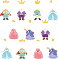 48Pcs Princess and Prince Crown Cutouts Bulletin Board Decorations Gold Crowns by Qyeahkj