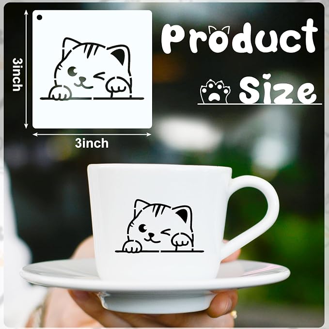 Marspark 66 Pcs Small Stencils for Crafts Reusable 3 Inch Stencils for Painting - Image 2