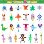 Pony Beads Kit for Keychain Making, Glow in the Dark Bead Pets for Kids - Image 7