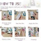 Bakayoyo 451 pcs DIY Dried Pressed Flowers Bookmark Making Kit, DIY Paper Book - Image 5