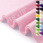 Light Pink Felt Fabric Sheets 18" x 18" 1.6mm Soft Craft Felt | Soft Precut by AblemeDeco
