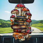 Forest Mushroom Books Acrylic Suncatcher Stained Glass Effect Window Car - Image 5