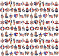 WOCRAFT 120pcs Assorted Enamel Bracelet 4th of July Independence Day American by WOCRAFT
