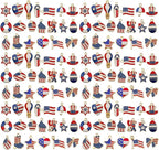 WOCRAFT 120pcs Assorted Enamel Bracelet 4th of July Independence Day American by WOCRAFT