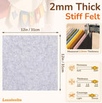 2mm Stiff Felt Sheets 12" X 12" | Thick Polyester Felt Material, DIY Craft - Image 3