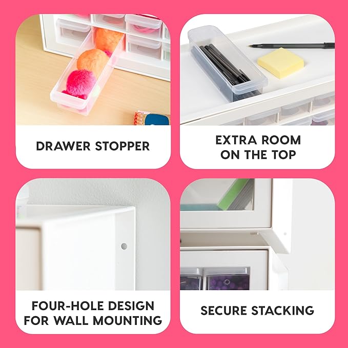 IRIS USA 64-Drawer Screw Organizer, Made in USA, Storage Chest - Image 4