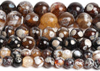 35pcs Round Loose Black Fire Agate Beads - Image 8
