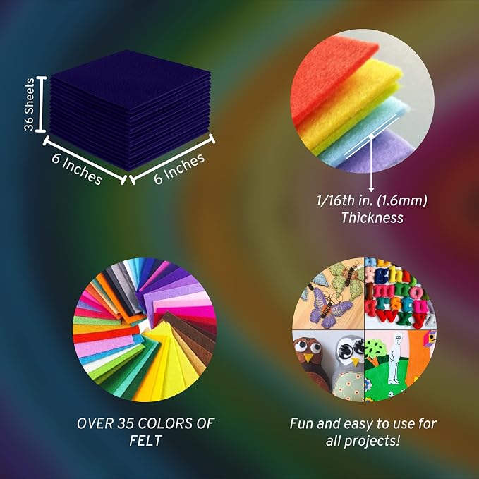 FabricLA Acrylic Felt Sheets for Crafts - Image 3