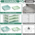 SYKIARIOL Utility Cart with 5 Drawers, Storage Cart with Wooden Tabletop and - Image 5