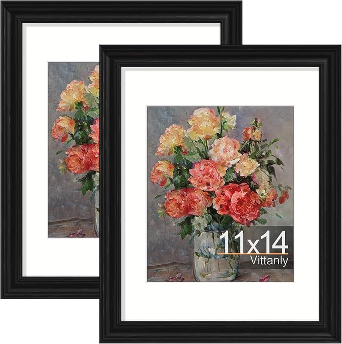Vittanly 11x14 Picture Frames Set of 2, Ornate Vintage Photo Frame by Vittanly