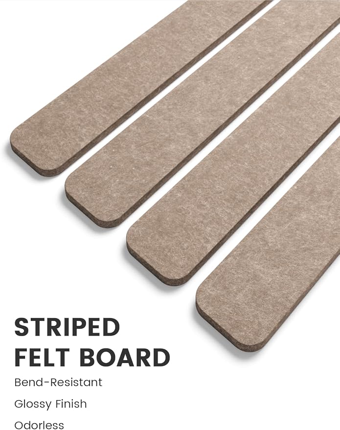 Fluxynara Cork Board Alternative Felt Strip Board 8-Pack 13"x2", Office Pin - Image 3