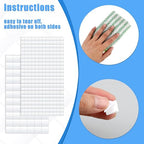 Lusofie 1320Pcs Square Foam Sided Adhesive Sticker Set 3D Pop White 2-Side Foam - Image 3