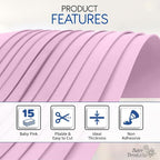 Baby Pink EVA Foam Sheets for Crafts, 9 x 12 Inch, 2mm Thickness – Ideal for - Image 4