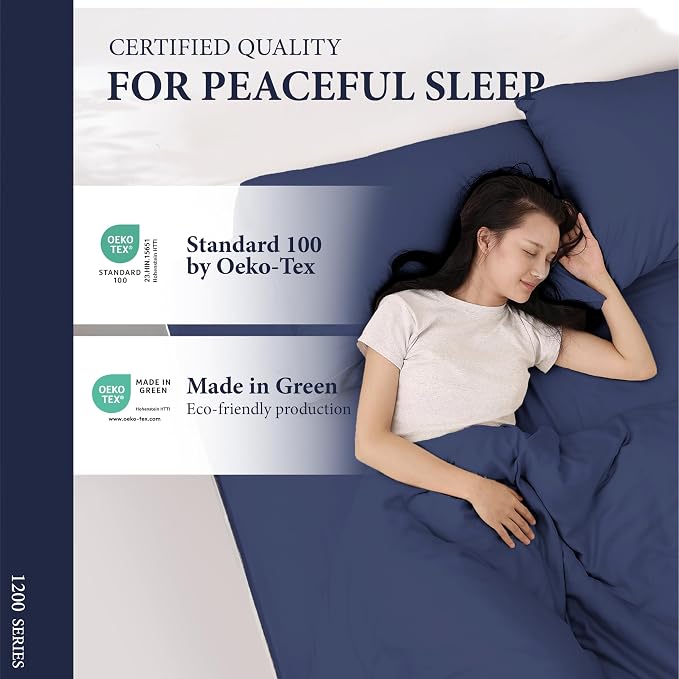 100% Egyptian Cotton Pillow Cases Standard/Queen Size Set of 2 - Image 5