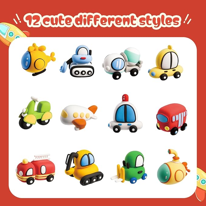 Both idea Air Dry Clay Kit, Car Theme | 12 Packs, Non-Toxic Kids Gift | School - Image 6
