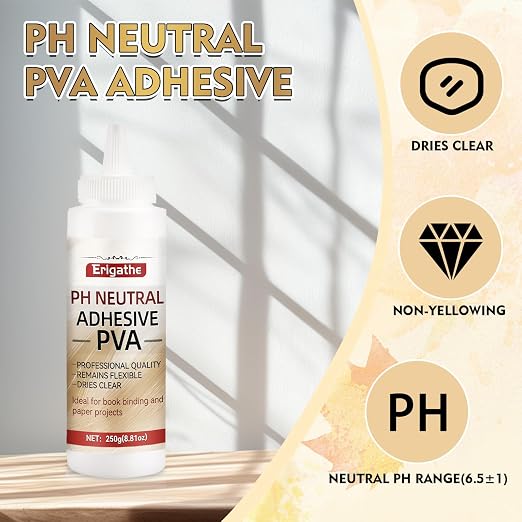 8.81oz PVA Book Glue, Neutral PH PVA Adhesive, All-Purpose, Dries Clear and - Image 2