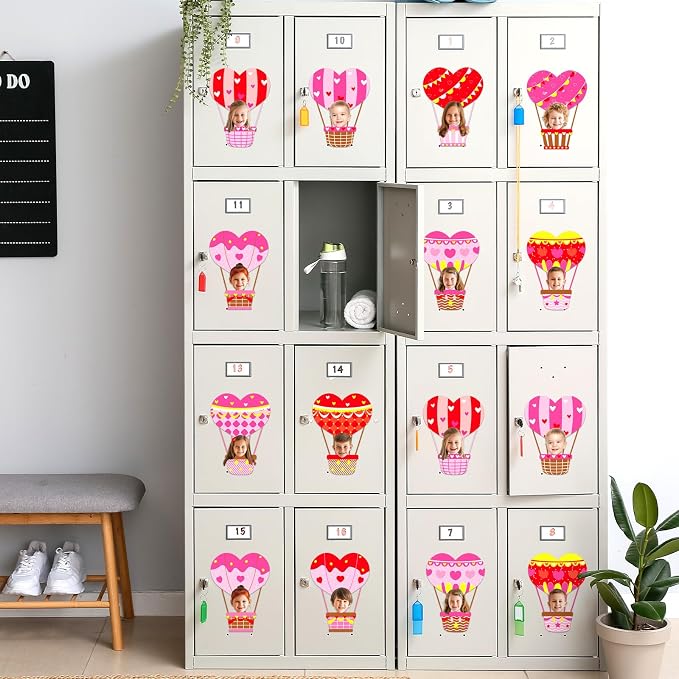 60pcs Valentine's Day Theme DIY Cutouts Hot Air Balloon Bulletin Board - Image 5
