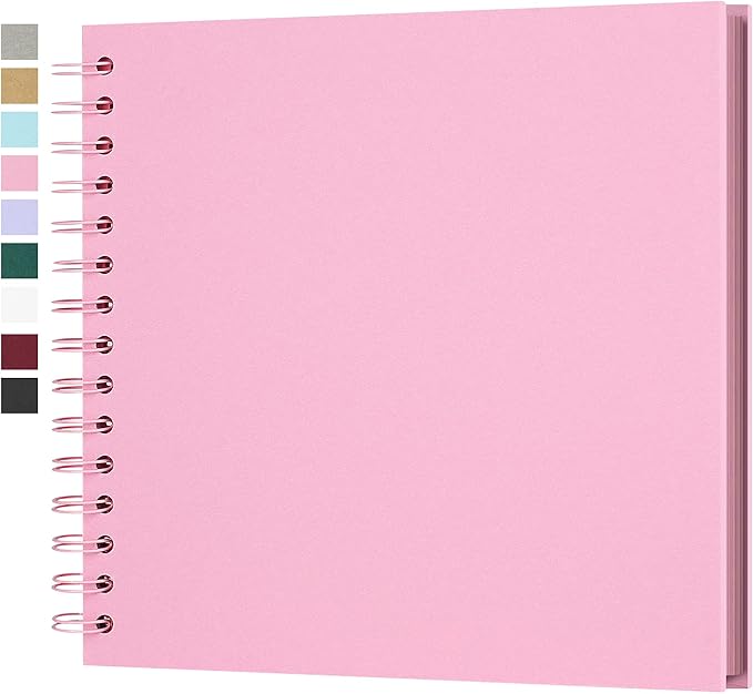 Yopih 8x8 Inch DIY Scrapbook Photo Album, Hardcover Kraft Paper Acid-Free by Yopih