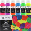 Artecho Neon Acrylic Paint, 6 Colors, 59 ml / 2 oz | by Artecho