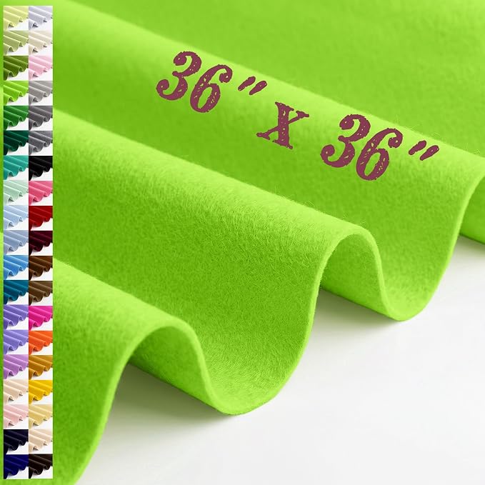 Large Felt Fabric Sheet 36 x 36 Inch, 1.6mm Thick | Soft nonwoven felt by MIGLORIA