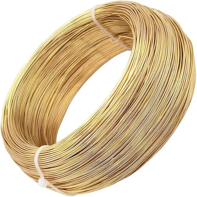 INSPIRELLE 20 Gauge 550 Feet KC Gold Aluminum Craft Wire Bendable Metal Wire by INSPIRELLE