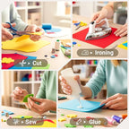 Hot Pink Soft Felt Sheets for Crafts, 1.6mm Thick, Kids' Crafts, DIY Projects - Image 3