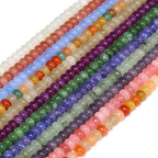 Songxi 5x8mm Natural Golden Silk Jade Stone Rondelle Beads, Gemstone - Image 9