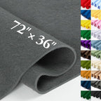 Dark Gray Fabric Sheet 72" X 36", 1.4mm Thick Large Soft Durable Flexible Craft by MITINU