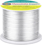 Mandala Crafts 14 Gauge Silver Tone Anodized Aluminum Craft Wire, 60 FT | - Image 2