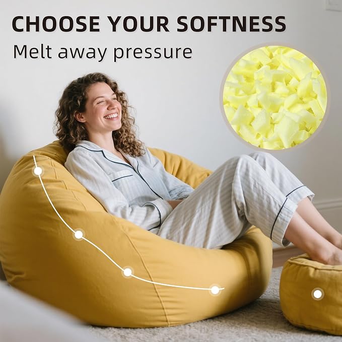 Bean Bag Filler: High-Density Ergonomic 10lbs Shredded Memory Foam Filling - Image 3