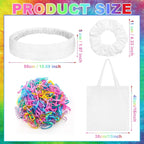 Rivvlive 68 Pcs Tie Dye Kits Including 8 Cotton Canvas Tote Bags 40 White - Image 2