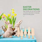 jojofuny Unfinished Wooden Tree Toys 10Pcs Set Small 2.34In DIY Painting Craft - Image 4